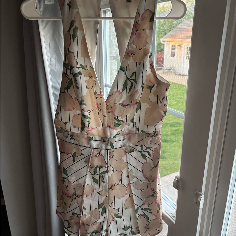 Floral Sleeveless Romper Short